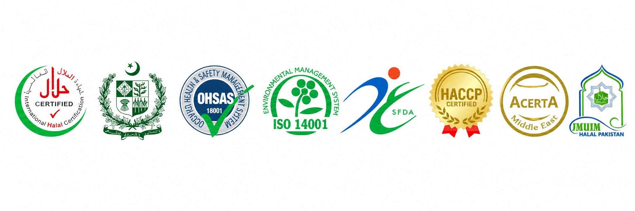 Certification and authority marks supplied for Rehan Meat and Food